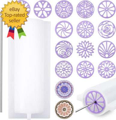16 Pcs Soap Kaleidoscope Pull through Mold Big Silicone Tube Column Mold Embed