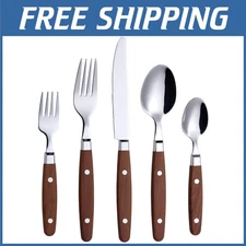 Elegant Colorful Tableware Set - 20-Piece Stainless Steel