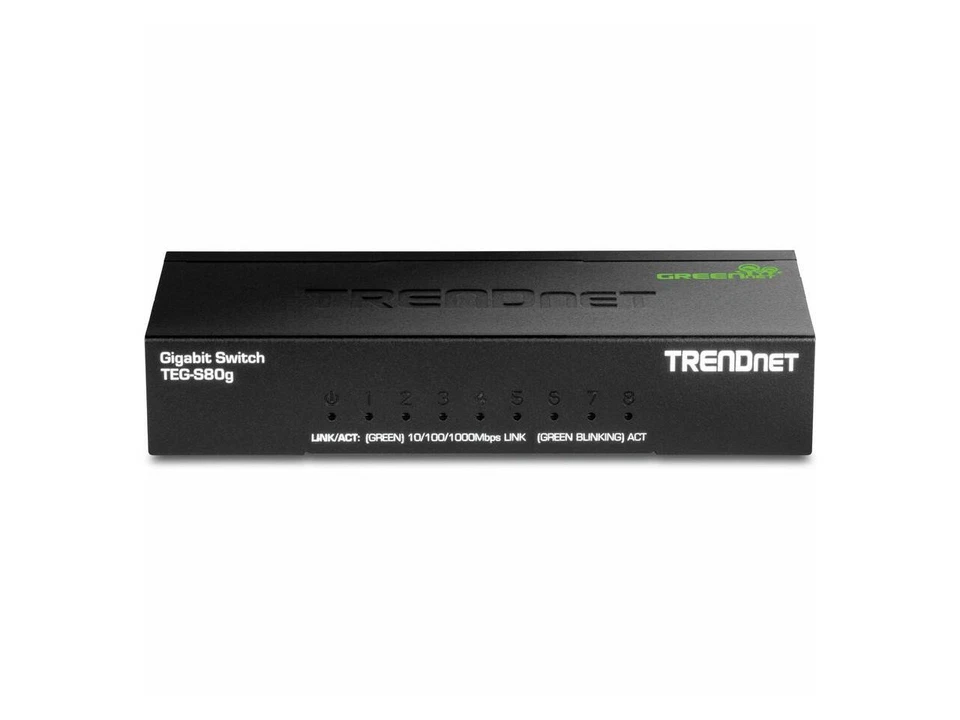 TRENDnet 8-Port Unmanaged Gigabit GREENnet Desktop Metal Switch, Fanless, 16Gbps - Image 4 of 4