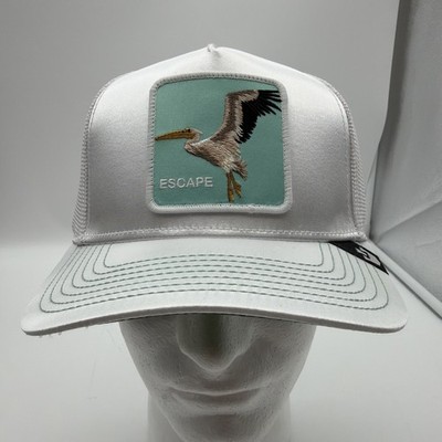 Goorin Bros The Farm Not Into Yoga Escape Pelican White Trucker Hat - NWT