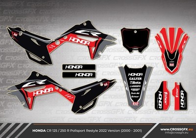 2000 2001 Graphics Kit CR 125 R 250 CR125 CR250 Polisport Restyle 2022 style