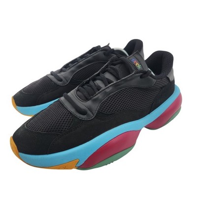 Puma RS-Connect Geek Mens 14 Black Multi-Color Mesh Leather Athletic Sneakers