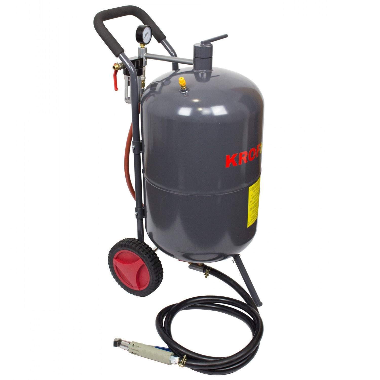 Sablage à air comprimé haute performance grâce à la sableuse mobile Kroftools 40L