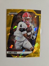 2025 Prizm Draft Picks James Cook Gold Cracked Ice #175 - Georgia Bulldogs
