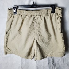 Columbia Shorts Men's M Beige PFG Backcast III Lined 6" Water Trunks FM4009