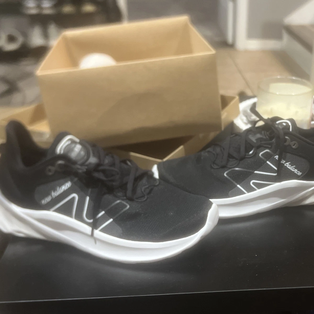 New Balance Mens Fresh Foam Roav V2 Running Athletic Shoes Black/White Casual 11 Amazon.com | New Balance Men main image 2