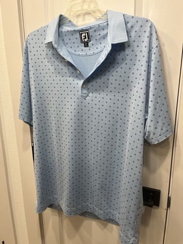 FOOTJOY FJ Athletic Fit modello stampa cubica allover uomo 2XL bambino blu - Foto 5 di 11