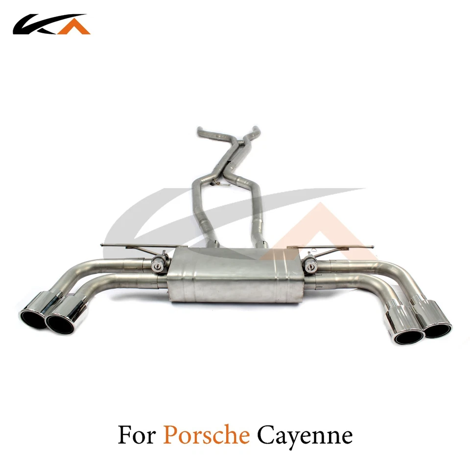 Escape KA Catback para Porsche Cayenne acero sección trasera Foto 4 de 4