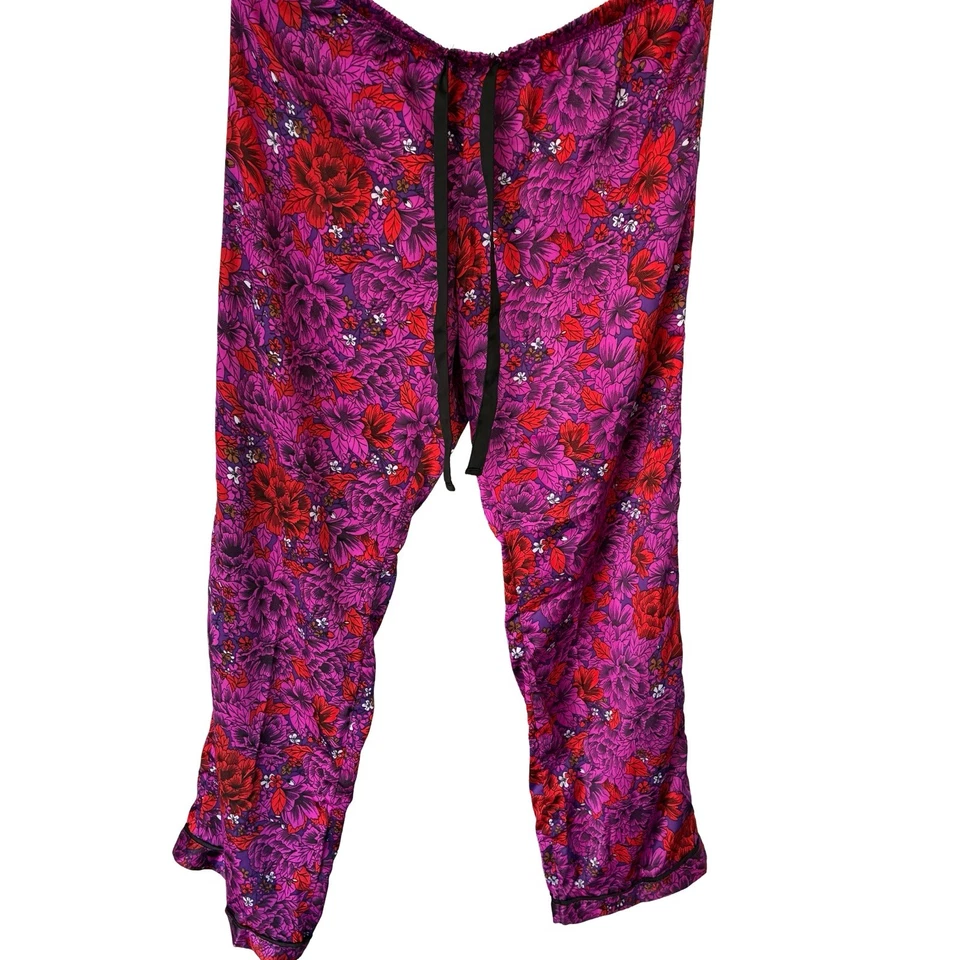 Conjunto de pijama top y pantalón Gilligan & O’Malley XL azul satinado a lunares para mujer Foto 4 de 4