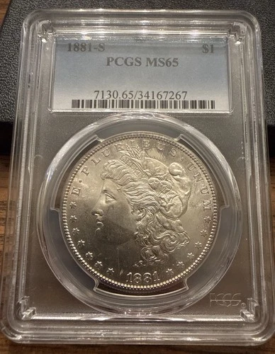 1881-S Morgan Silver Dollar PCGS MS65 $1 🪙