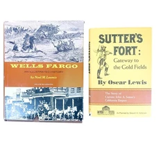 Wells Fargo and Sutter's Fort - History of California Gold & Finance Set of Two