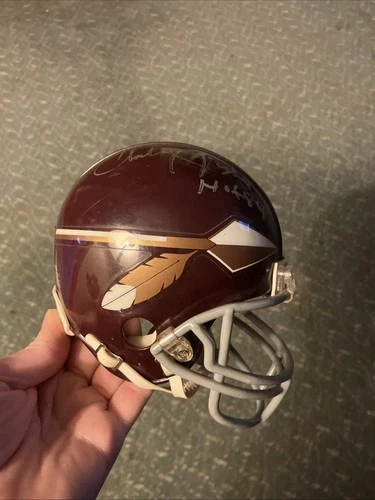 Washington Redskins Mini Football Helmet Signed Charles Taylor No Coa
