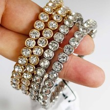 Chicos Crystal Tennis Stretch Bracelet Chic Women Party Vacation Jewelry 4Option