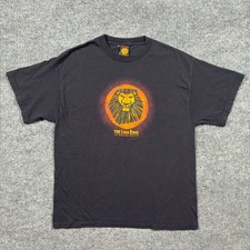 Disney The Lion King Mens T-Shirt Size L Black Graphic Broadway Musical
