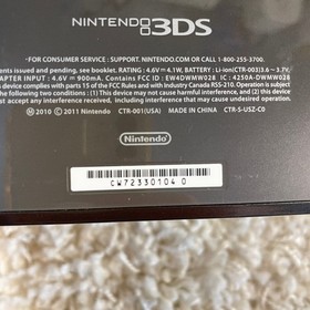 Nintendo 3DS Cosmo Black Handheld Console System CTR-001 Complete in Box CIB