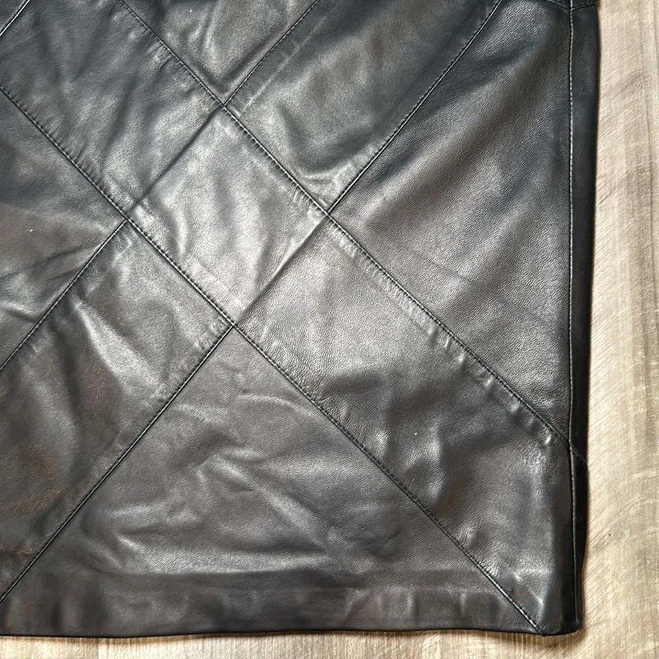 Escada Lambskin Leather Skirt - 38 (US 8) - Image 3 of 4