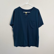 Wonderwink Women  s XL Teal Blue Green Medical Scrub Shirt Modern Fit Pro C6