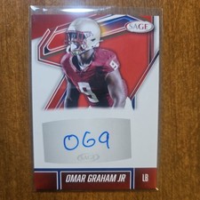 2026 SAGE Low Series #A-OGJ Omar Graham Jr. Red Auto Florida State Seminoles