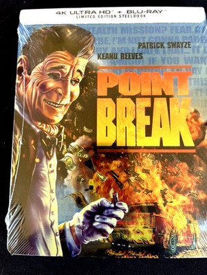 Kathryn Bigelow's POINT BREAK-1991 (4K-Blu-Ray Steelbook) W/ Features  NEW