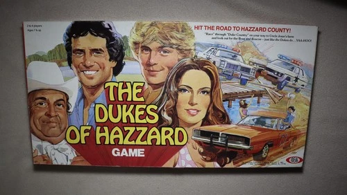 Vtg 1981 The Dukes Of Hazzard Board Game Complete Cards, Cars, RoadBlocks Ideal