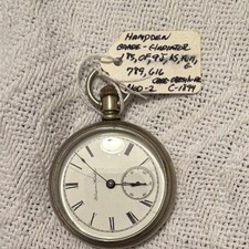 Hampden Grade Claritor 0s Silver Open Face White Roman Dial 15J MPN 789616