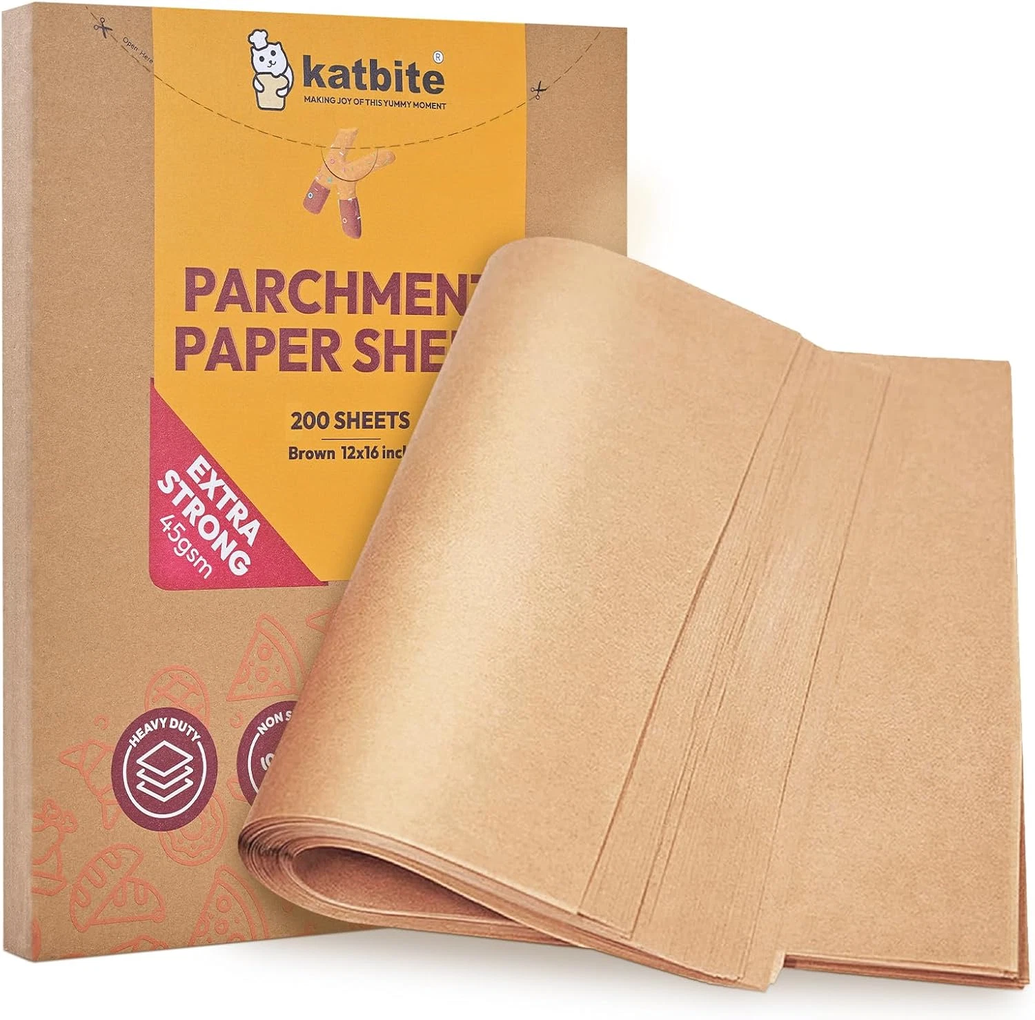 200 Pcs 12X16 in Unbleached Parchment Paper Sheets for Baking Cookies & Cooking