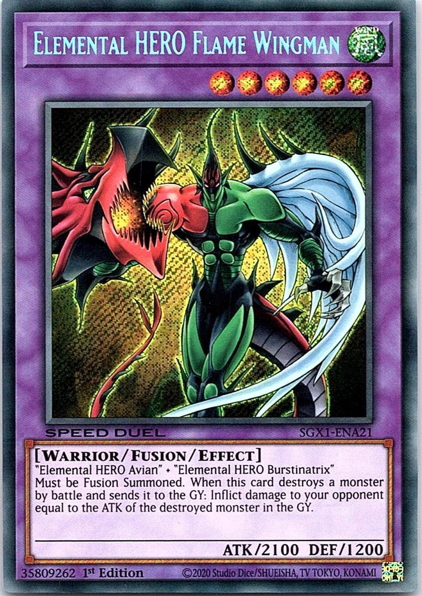 Elemental HERO Flame Wingman Yu-Gi-Oh! TCG Individual Trading Card
