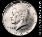1964 Silver Kennedy Half Dollar - Scarce  High Grade  Lustrous  #L7309