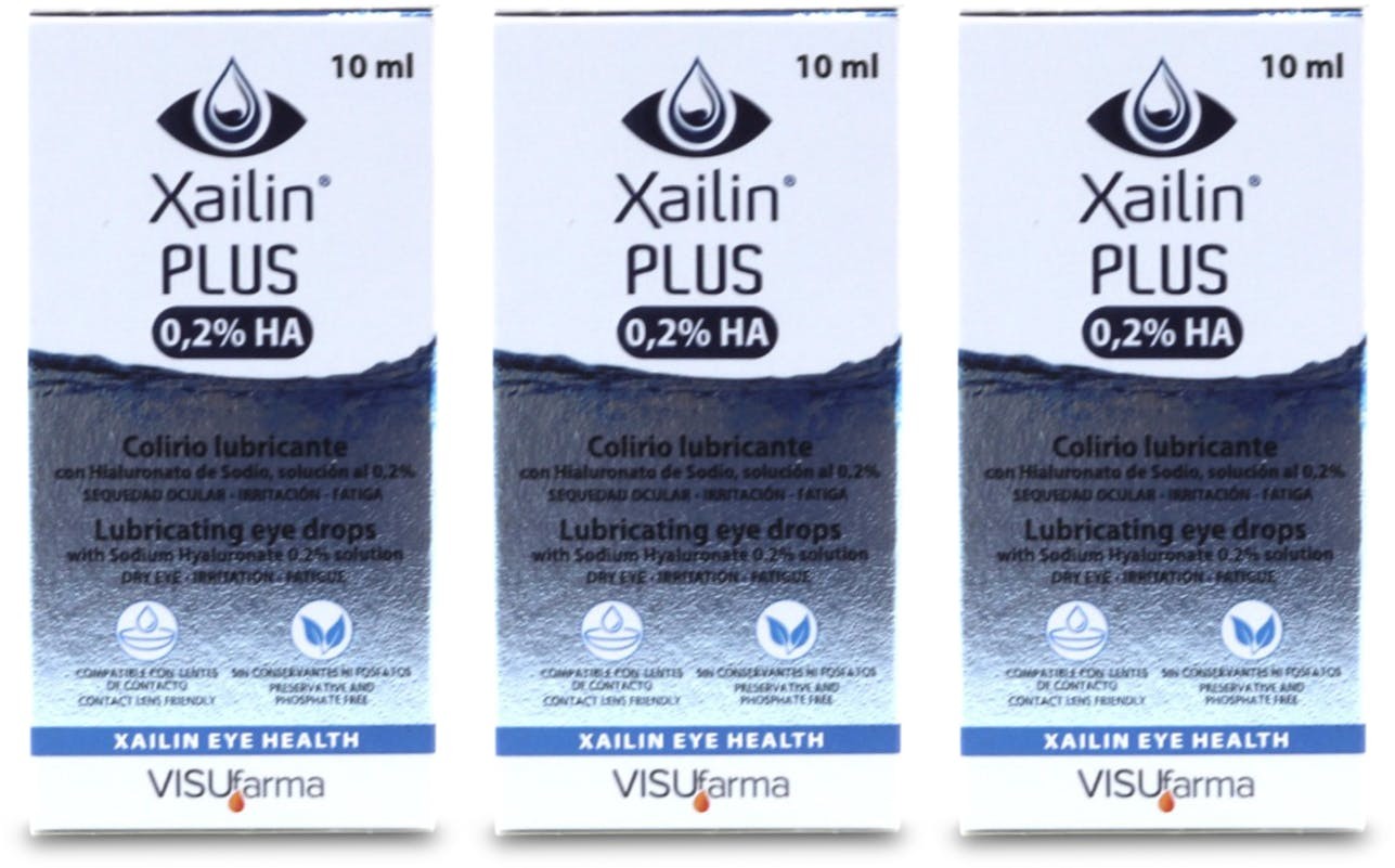 Xailin Plus 0.2% Ha Pf Eye Drops 10ml X 3