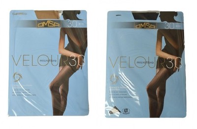 OMSA Damenstrumpfhose 30 Denier aus weicher Mikrofaser mit transparentem Body, A