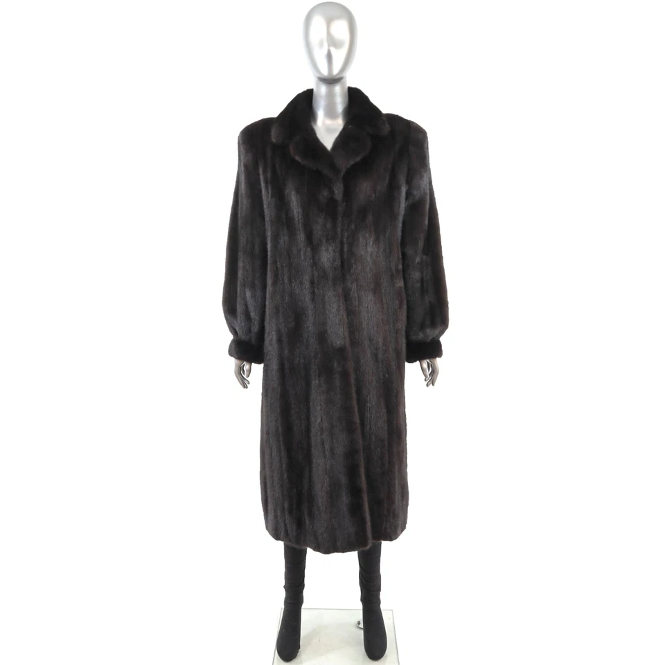 Black Mink Coat- Size M - Image 3 of 4