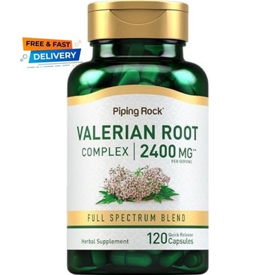 2400mg Valerian Root Extract 120 Capsules Sleep Aid Support