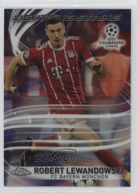 2017-18 Topps Chrome UCL Lightning Strike Robert Lewandowski #LS-RLE 0us8