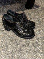 Vintage Y2K Mudd Coralia Women Shoes 9 Black Chunky Platform Oxford Grunge
