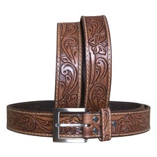 HILASON Western Genuine Leather Belt for Men Women Cowboy Cowgirl Handmade