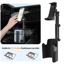 2 In 1 Car Cup Holder Phone Mounts Universal 360 Rotation Phone Stand Cradle