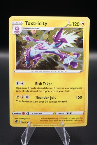 Toxtricity Reverse Holo #63 Darkness Ablaze Pokemon NM