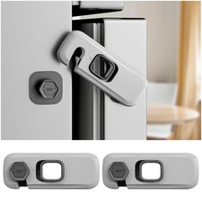 2 Pack Child Proof Refrigerator Locks, Fridge Locks for Kids Safety with Grey