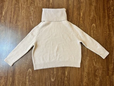 Women's ALLUDE 100% Pure Cashmere High Turtle Neck Sweater Pink Small