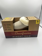 Dearfoams Memory Foam Cozy Comfort Slippers NIB S 5-6