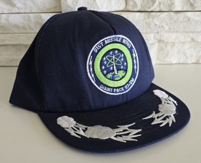 91st MISSILE WING ICBM Simulation Launch Hat/Cap Blue Adjustable - Made In USA