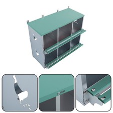 Heavy-Duty Chicken Nest Boxes - 6 Compartment Metal Poultry Nest Box Wall Mount