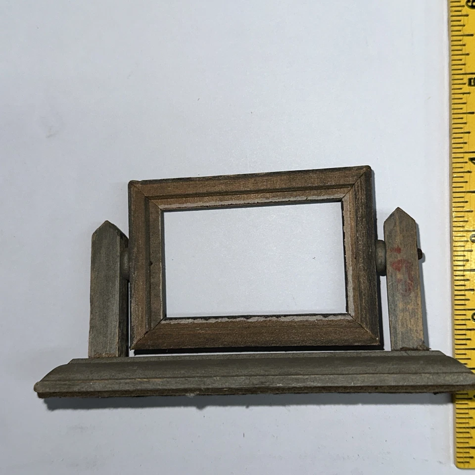 Lote 5 Marcos de Fotos Vintage Madera Giratorios Inclinación Sin Vidrio Foto 3 de 4