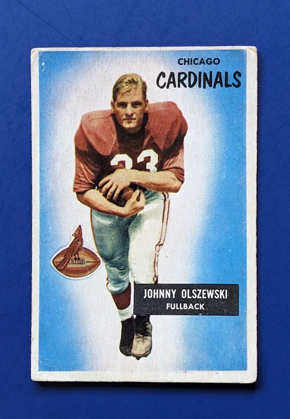 1955 Bowman Football -Johnny Olszewski #3 - Chicago Cardinals VG+