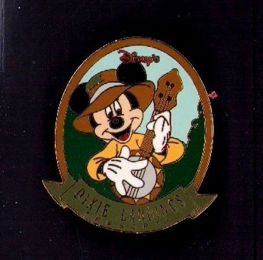 Disney Dixie Landings Resort Pin Mickey Mouse Playing Banjo Pin