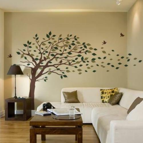 Blowing Leaves Tree Decal - Bild 1 von 11