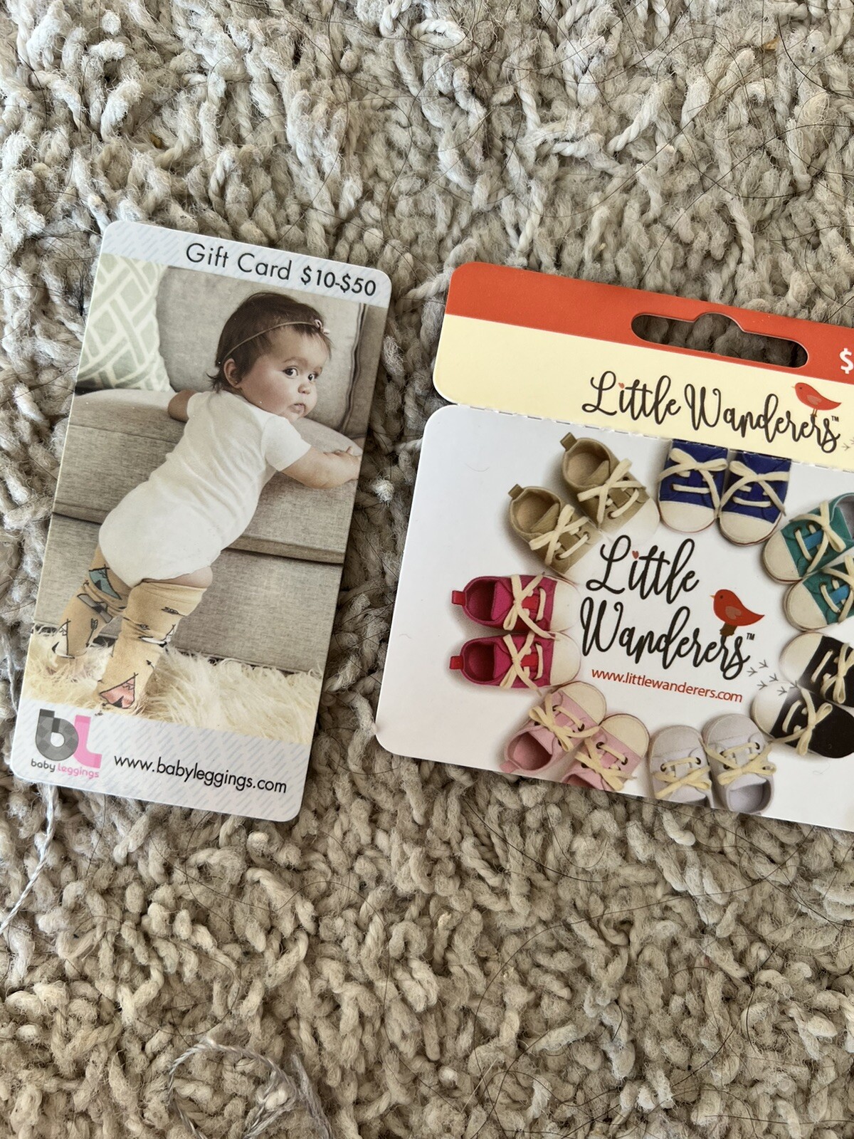 New Gift Cards Baby Leggings $50 Little Wanderers $60 | Ebay