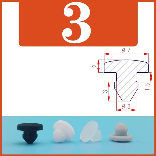 Silicone Rubber Grommet Plug Bung Cable Wiring Protect Bushes Snap-on 2.5-50.6mm - Picture 8 of 56