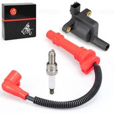 2015 for Polaris Sportsman ETX Ignition coil With Wire Cap & Spark plug 4015072 