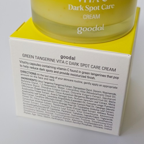 Goodal Green Tangerine Vitamin C Dark Spot Care Cream 1.69 fl oz. - Picture 2 of 3
